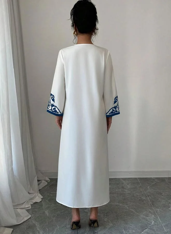 تايك تو فستان ميدي بتفاصيل مطبوعة