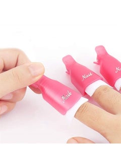 KingMas 10 Pcs Gel Nail Polish Remover Clips, Plastic Acrylic Nail Art Remover Soak Off Wrap Cleaner Cap Clip  - Image 4