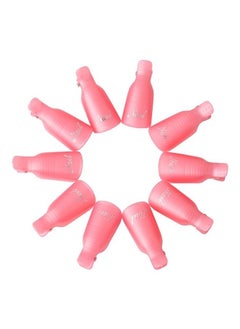 KingMas 10 Pcs Gel Nail Polish Remover Clips, Plastic Acrylic Nail Art Remover Soak Off Wrap Cleaner Cap Clip  - Image 2