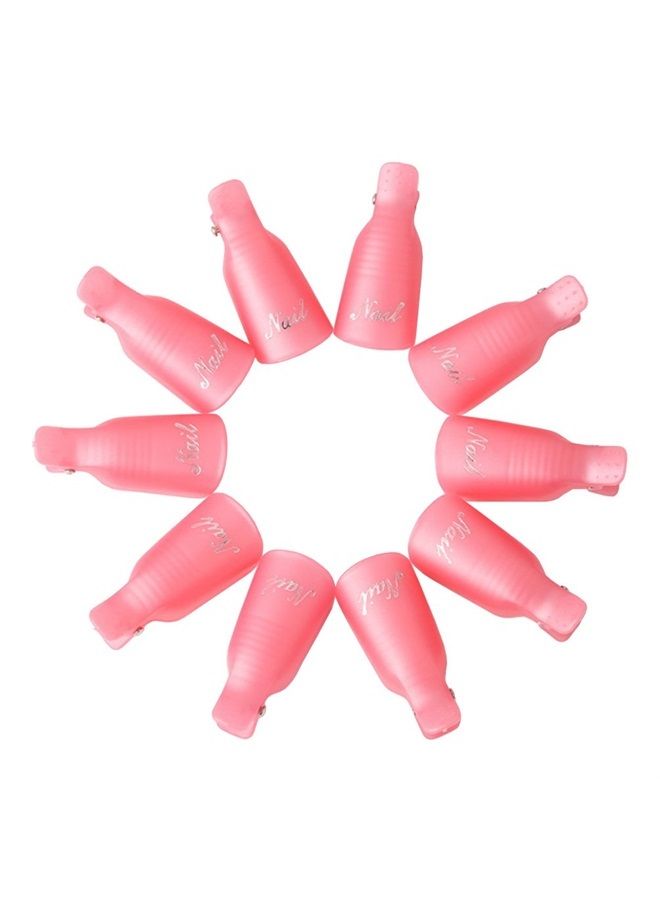KingMas 10 Pcs Gel Nail Polish Remover Clips, Plastic Acrylic Nail Art Remover Soak Off Wrap Cleaner Cap Clip - Image 2