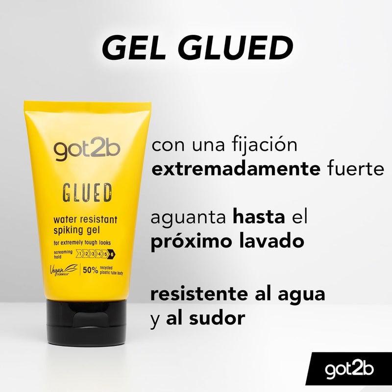 Got2b Schwarzkopf Got2B Glued Styling Spiking Glue - Water Resistant Hair Gel (150ml) - Image 2