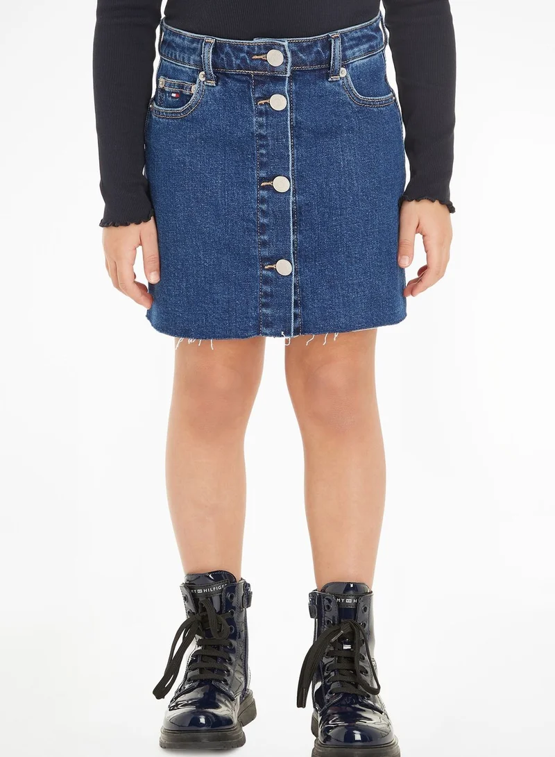 TOMMY HILFIGER Youth Denim Button Through Skirt
