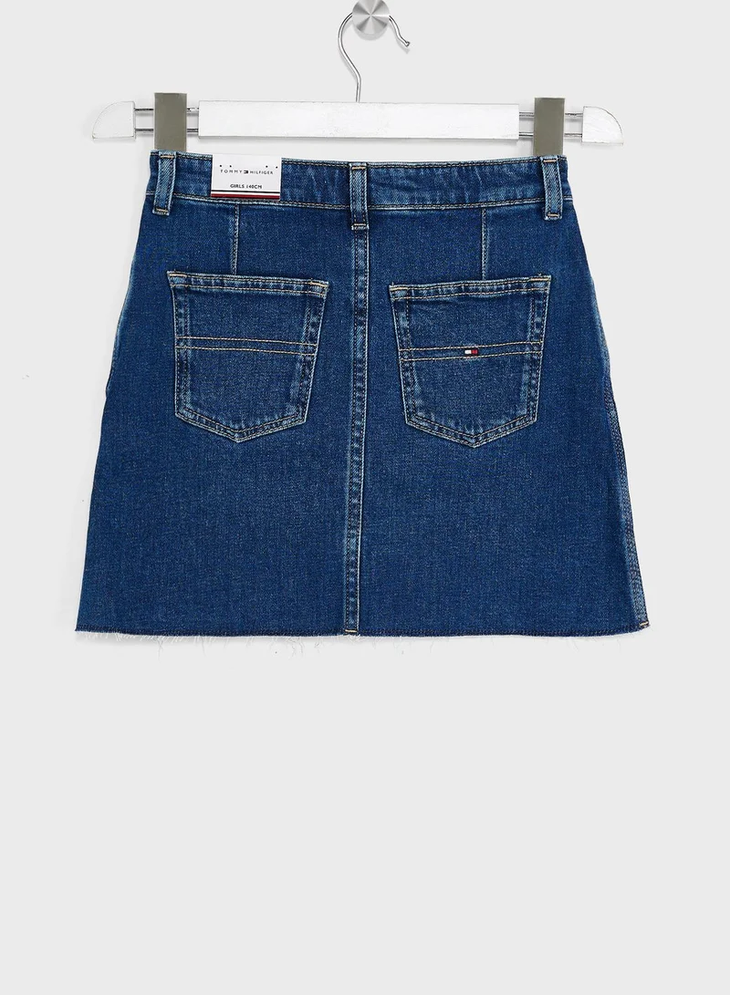 TOMMY HILFIGER Youth Denim Button Through Skirt
