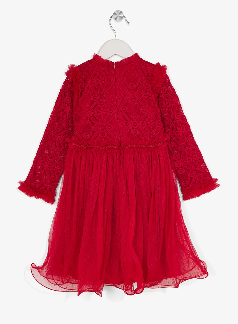 Little Golden Apple Little Lace Bodice Dress
