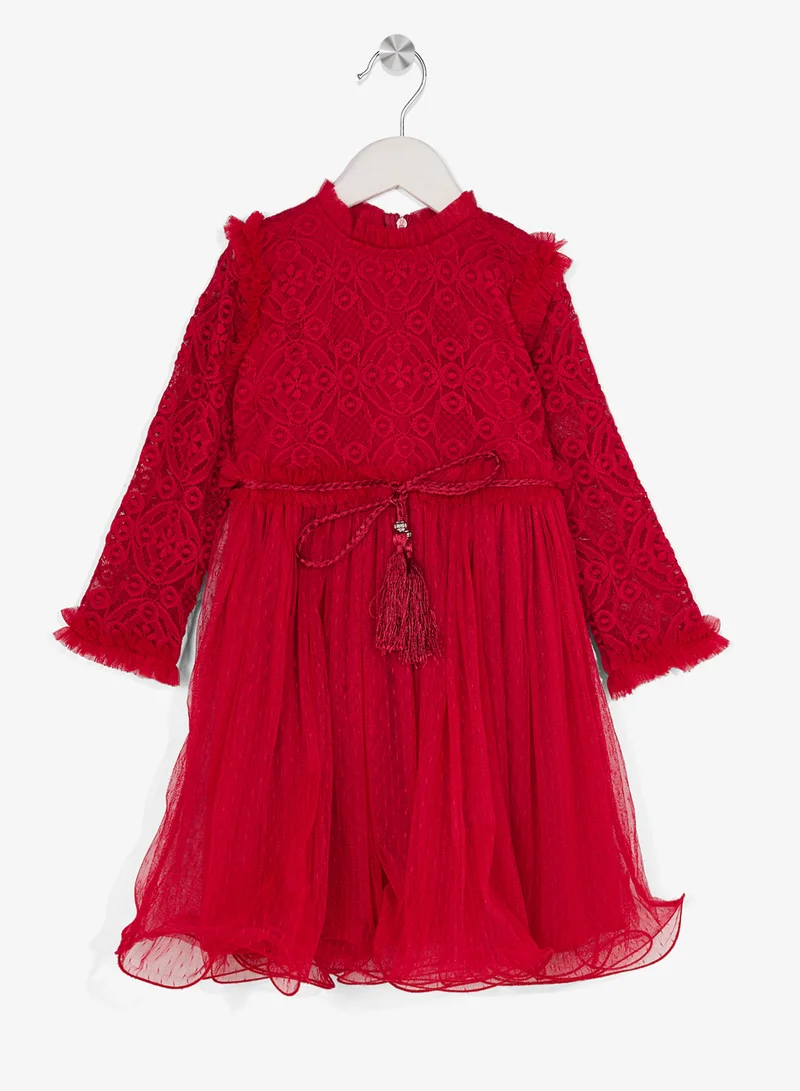 Little Golden Apple Little Lace Bodice Dress