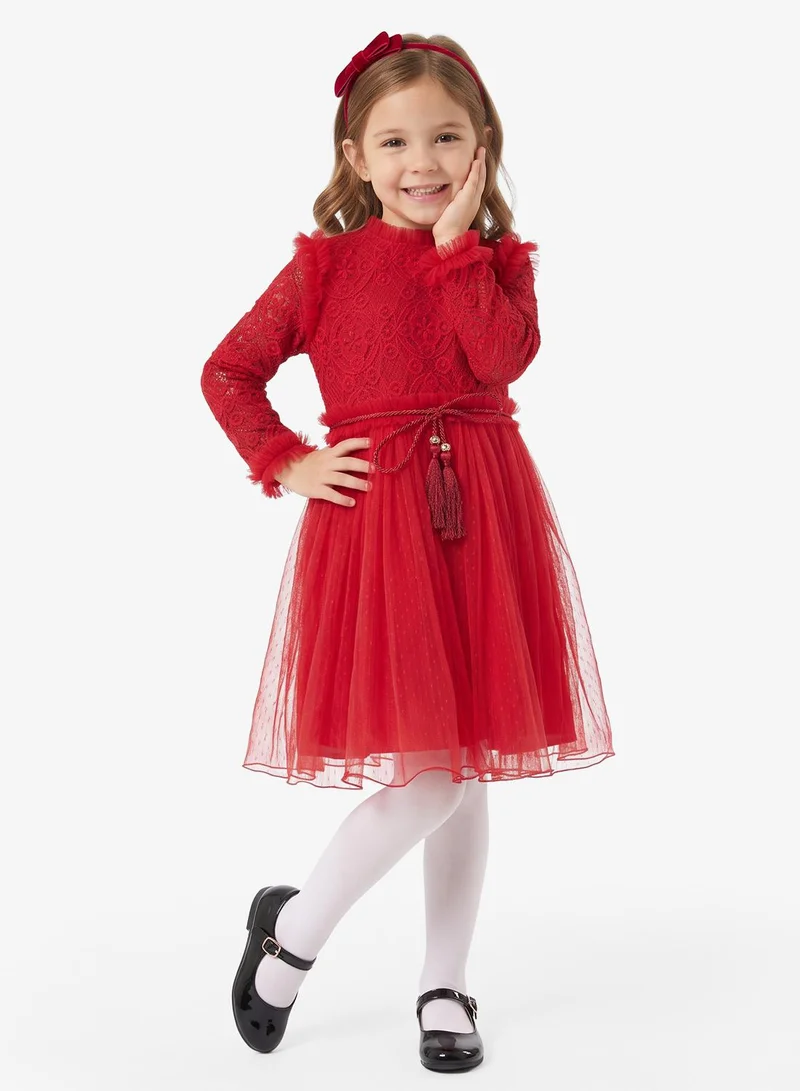Little Golden Apple Little Lace Bodice Dress