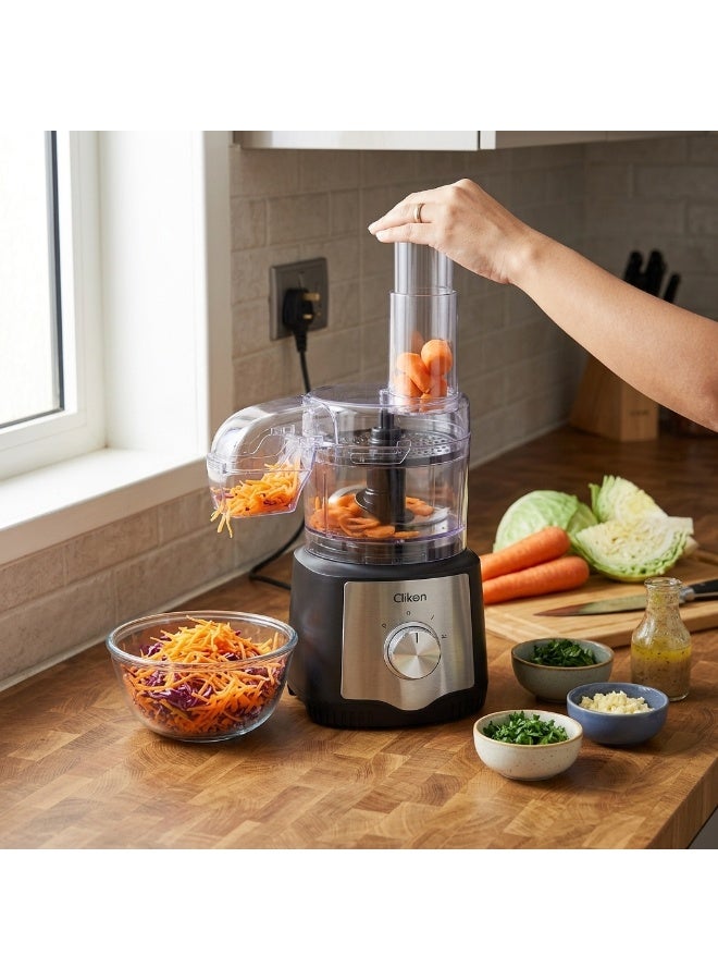 Clikon Multifunctional Food Processor | 400W Power | Convenient Food Preparation | Practical Kitchen Appliance | 2-Year Warranty | CK1202 | Stainless Steel and Black 0.5 L 400 W CK1202 Black and Silver - Image 5