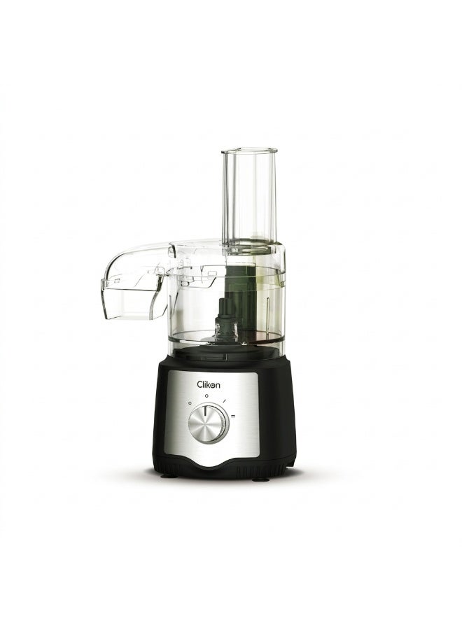 Clikon Multifunctional Food Processor | 400W Power | Convenient Food Preparation | Practical Kitchen Appliance | 2-Year Warranty | CK1202 | Stainless Steel and Black 0.5 L 400 W CK1202 Black and Silver - Image 1
