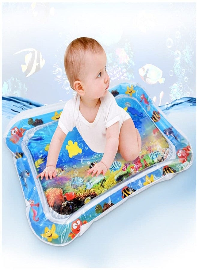 ZUNBELLA Baby Kids Water Play Mat Toys Inflatable Tummy Time Leakproof Water Play Mat, Tummy Time,Fun Activity Play Center Indoor and Outdoor Water Play Mat for Baby (Regular) - Image 1