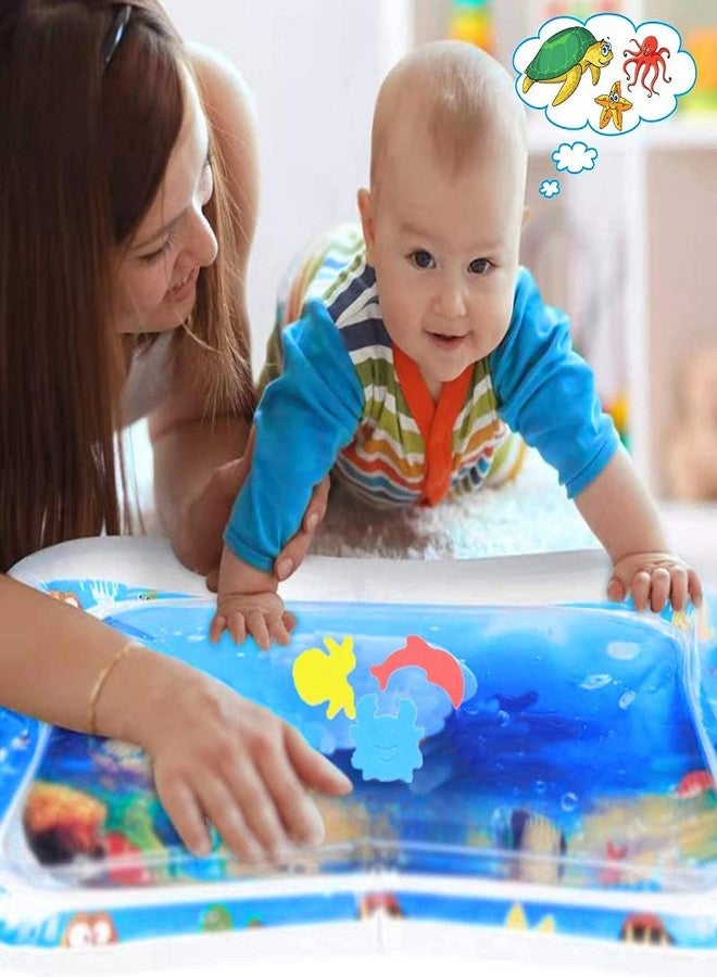 ZUNBELLA Baby Kids Water Play Mat Toys Inflatable Tummy Time Leakproof Water Play Mat, Tummy Time,Fun Activity Play Center Indoor and Outdoor Water Play Mat for Baby (Regular) - Image 2