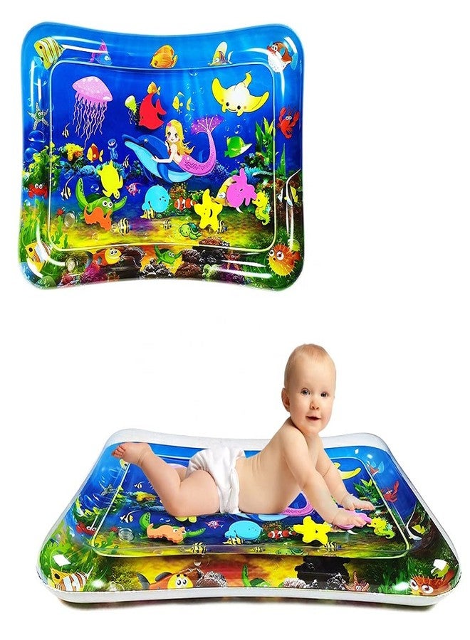 ZUNBELLA Baby Kids Water Play Mat Toys Inflatable Tummy Time Leakproof Water Play Mat, Tummy Time,Fun Activity Play Center Indoor and Outdoor Water Play Mat for Baby (Regular) - Image 3