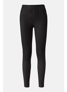 Tchibo Women Textured Leggings, Black  - Image 2
