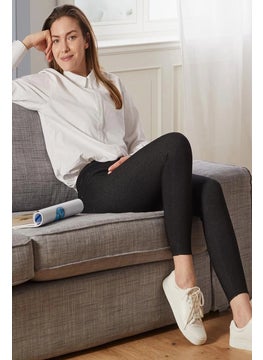 Tchibo Women Textured Leggings, Black  - Image 1