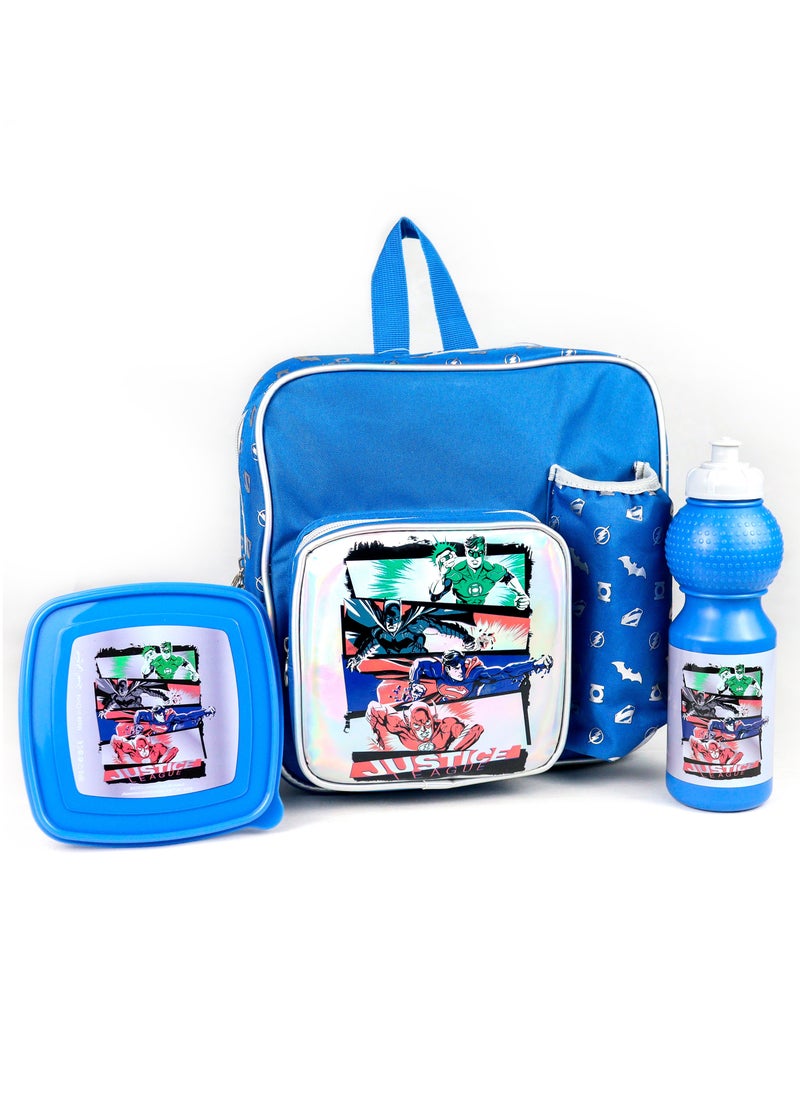 DC Comics Justice League 3 in 1 Backpack Set for Toddler Preschool Kindergarten Kids  - Image 1