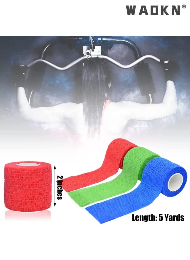 WAOKN - 6 Self-Adhesive Adhesive Wrap Bandages 2" X 5 Yards, Sports Wrap Tape, Breathable Wound Tape, Bandage Wrap for Wrist - Image 1