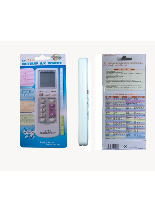 جهاز تحكم عن بعد عالمي لتكييف الهواء KT-109 - Image 2