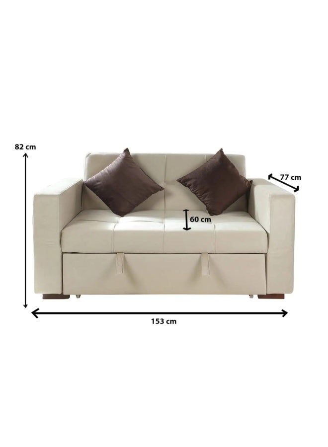 3-level sofa - chaise lounge - bed (80*155*85 cm) - drawer bed (170 cm) + 2 cushions - Image 3