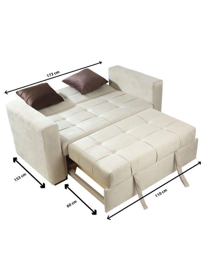 3-level sofa - chaise lounge - bed (80*155*85 cm) - drawer bed (170 cm) + 2 cushions - Image 2
