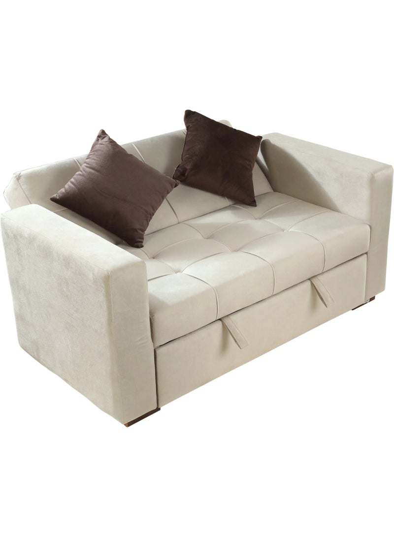 3-level sofa - chaise lounge - bed (80*155*85 cm) - drawer bed (170 cm) + 2 cushions - Image 4