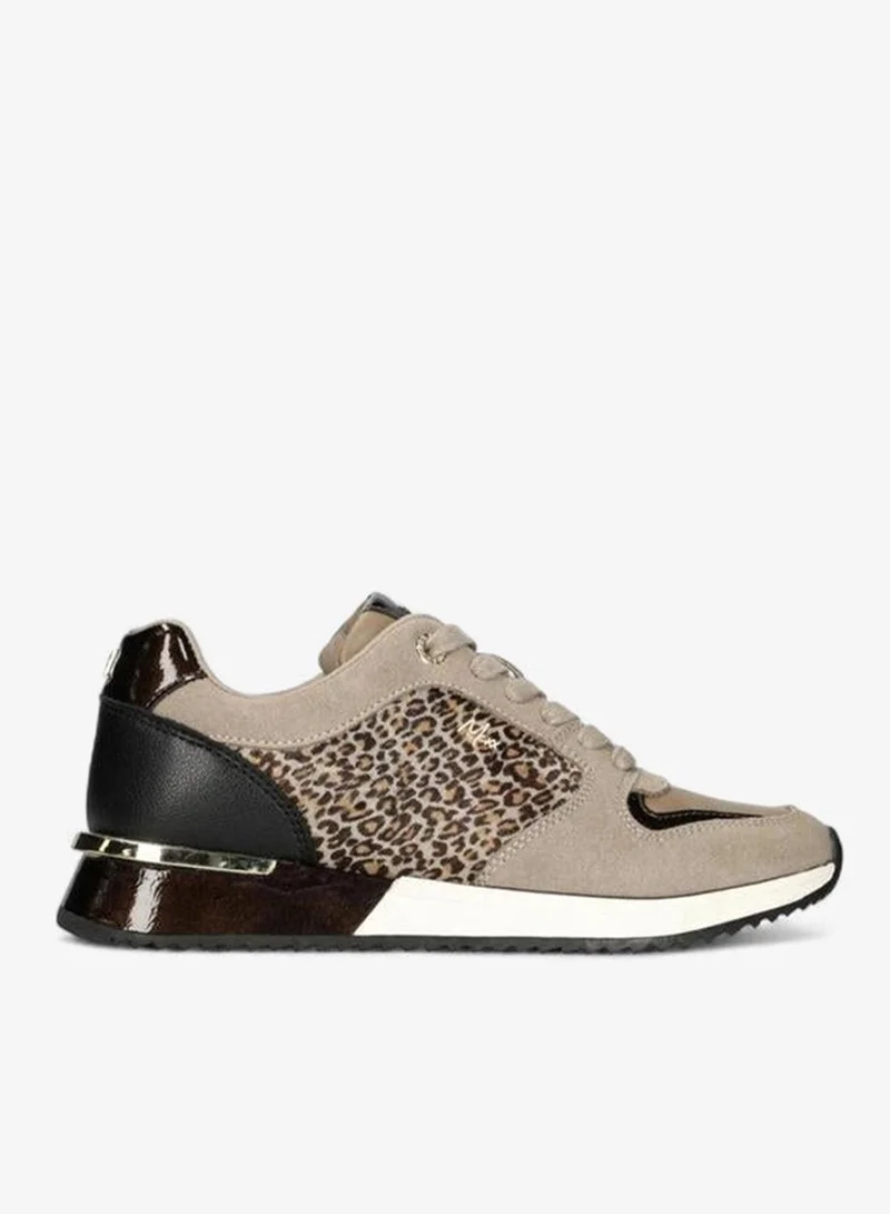 MEXX Animal Print Sneakers with Lace-Up Closure