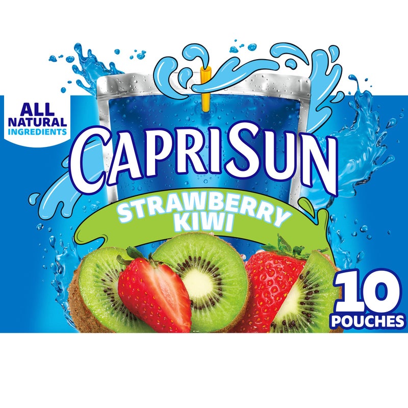 Capri-Sun Capri Sun Flavored with Other Natural Flavor Juice Drink Blend 10 Pouches for School Lunches and OntheGo Hydration Strawberry Kiwi All Natural Ingredients 6 fl oz - Image 3