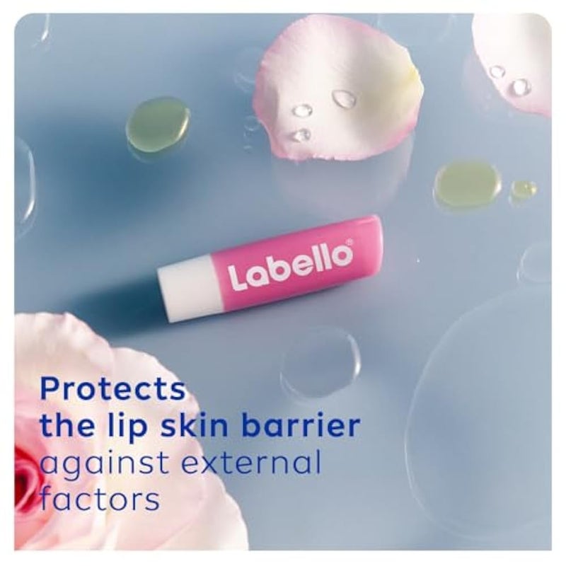 Labello lip balm, moisturising lip care, soft rose, 4.8g - Image 3
