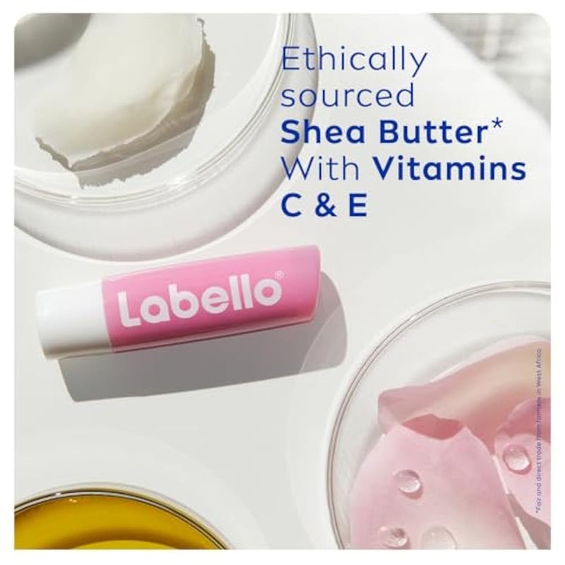 Labello lip balm, moisturising lip care, soft rose, 4.8g - Image 4