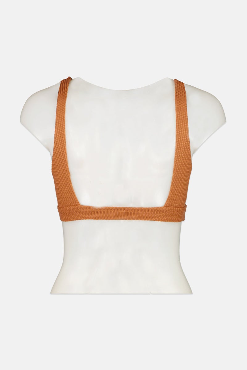 Aerie Women Textured Padded Bralette, Brown - Image 2