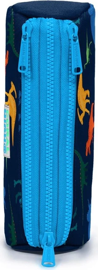 كورال هاي Kids Navy Blue Dinosaur Patterned Three Compartment Pencil Bag 22326