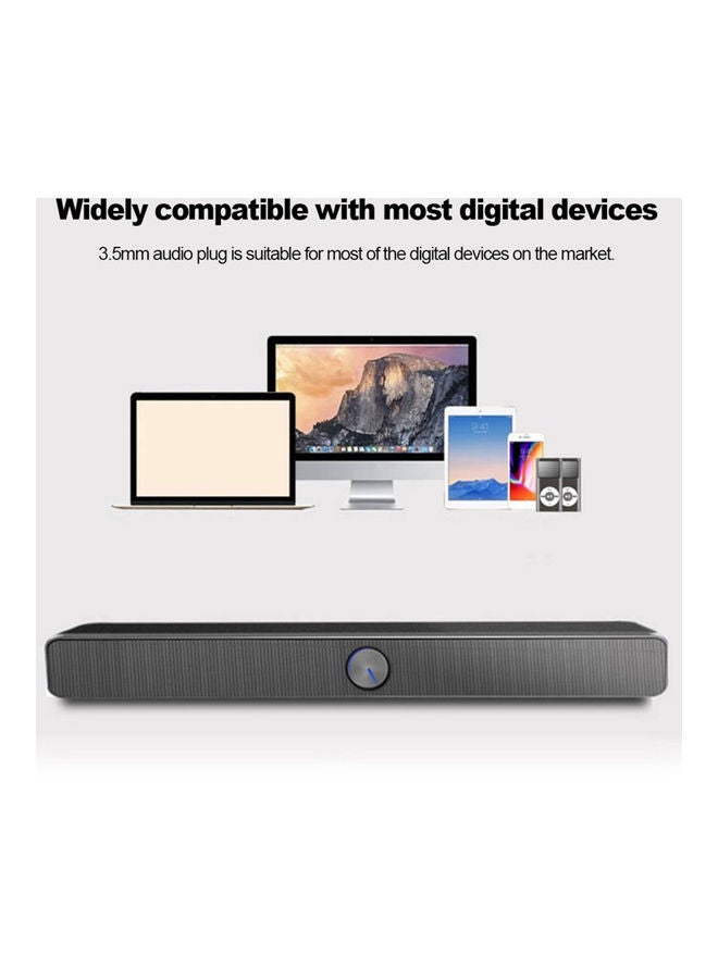 NIBEMINENT USB Wired Stereo Computer Speaker LU-Q815-43 Black  - Image 3