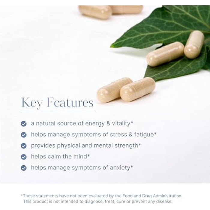 AKSHAR Ayurveda - Ashwagandha Capsules with Ashwagandha Root Extract and Powder - Adaptogenic Herbal Support - Vegan Cruelty-Free Ashwagandha Supplements (60 Count) - Image 3