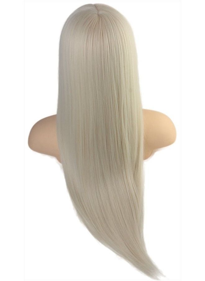 Perfehair - 24" Cosmetology Makeup Face Painting Mannequin Manikin Heads with Hair,Salon Styling Practice Braiding Doll Head- Synthetic Hair -Blonde Color - Image 1