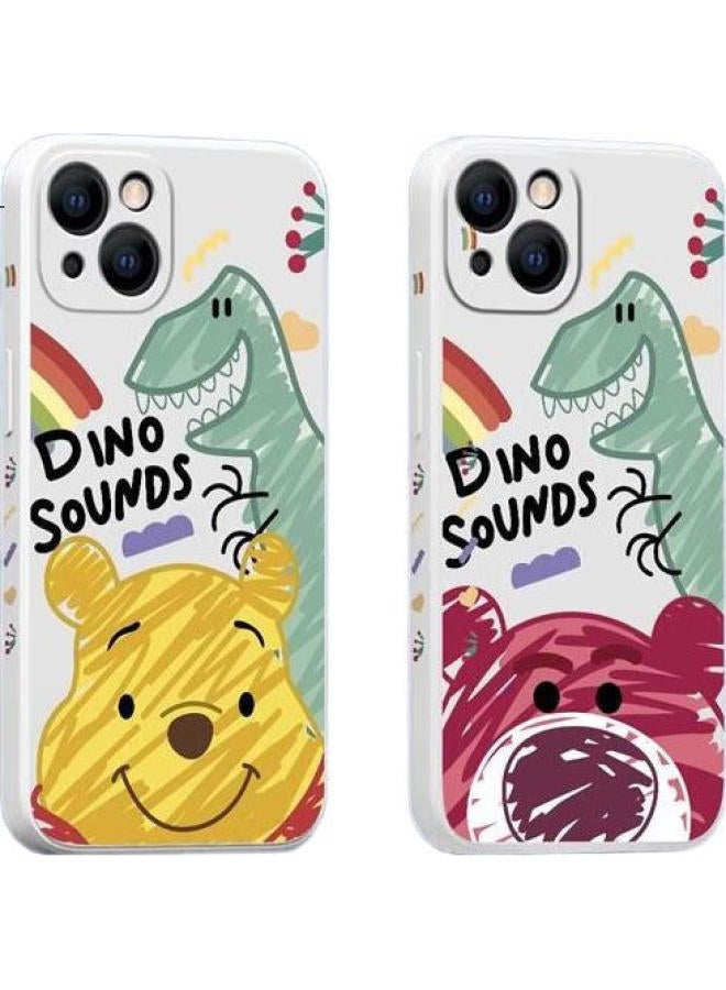 Zitai, Suitable For Apple 8 Plus/7 Plus Phone Case, Liquid Silicone Iphone 8 Plus/7 Plus Protective Cover, Creative Anti-Drop Soft Case [Doodle Winnie The Pooh] - Image 1
