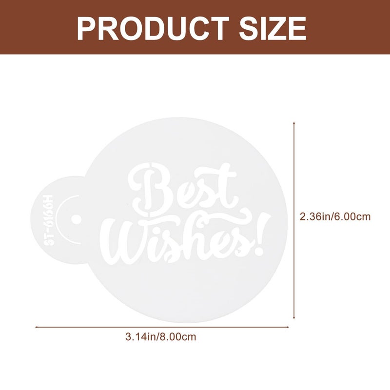 20pcs Plastic Coffee Stencils For Birthday Latte Art Cake Decorating Kitchen Home Baking - Image 3