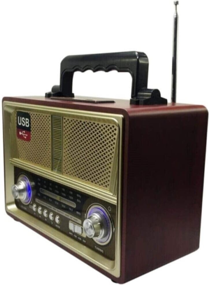 M-115 Portable Vintage Shortwave Radio with Bluetooth Speaker Rechargeable Battery - Image 5