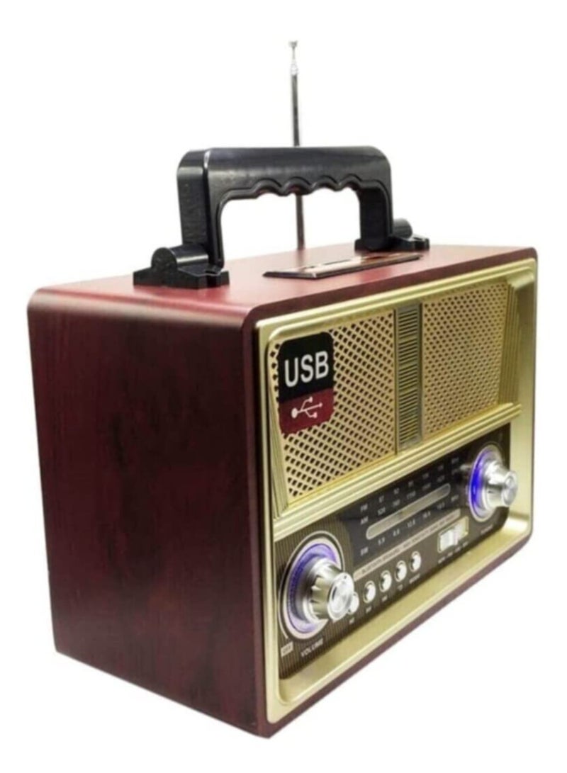 M-115 Portable Vintage Shortwave Radio with Bluetooth Speaker Rechargeable Battery - Image 4