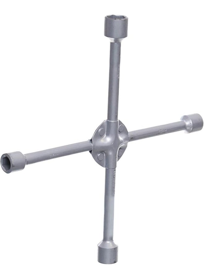 Heavy Duty 4-Way Car Wheel Lug Wrench – Cross Tire Tool with Bolt & Nut Support for Easy Tire Changes - Image 1