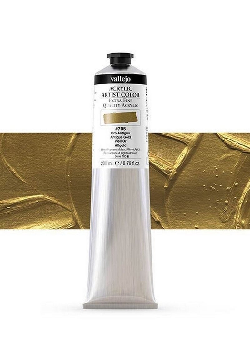 Vallejo Vallejo: Acrylic Artist 705:200ml. Antique gold