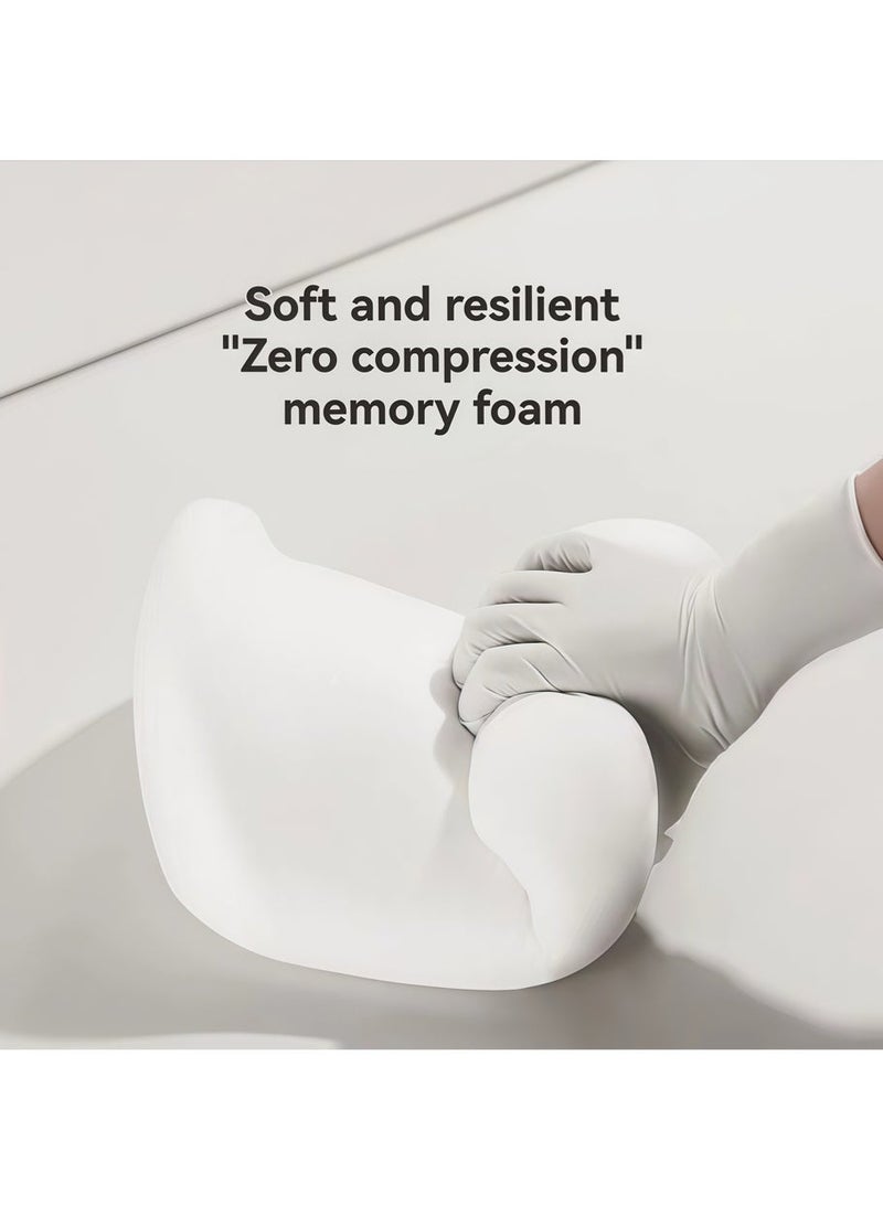 Nira Gray Memory Foam Car Lumbar Support Pillow, Ergonomic Back Cushion for Driving & Office Chair - Image 2