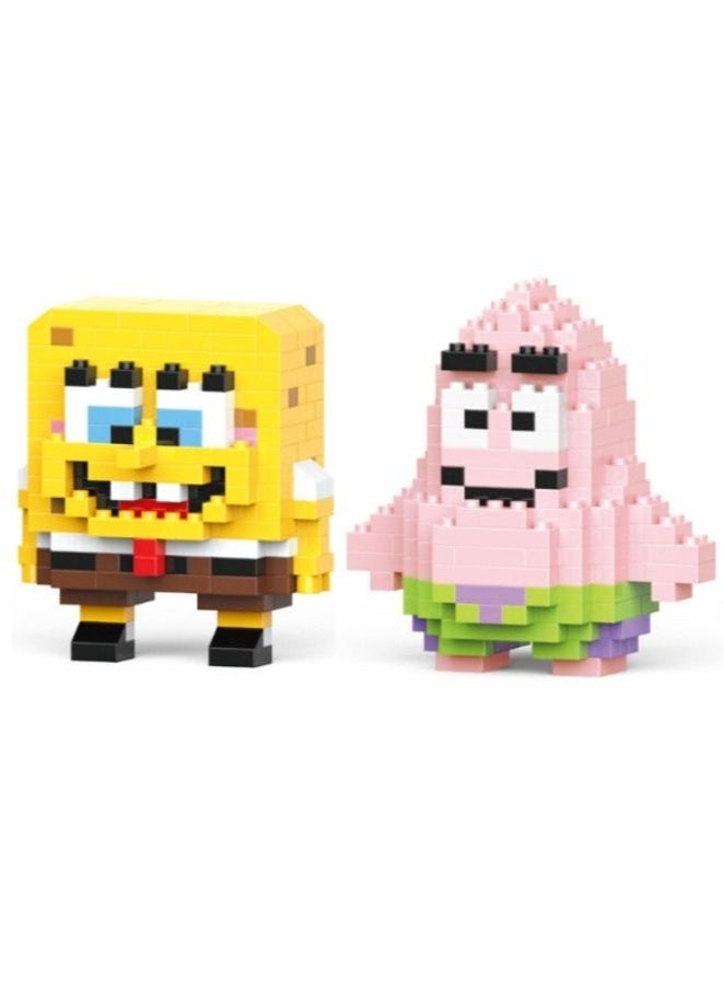 نكلوديون مجموعة من قطعتي بناء سبونج بوب، مناسبة للأعمار من ١٤ عامًا فما فوق، ٣٦٨ قطعة. - Image 1