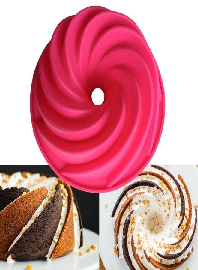 CAKE DECOR Silicone Bakeware Round Frill Bundt Shape 2 Kg Cake Mould - Image 2