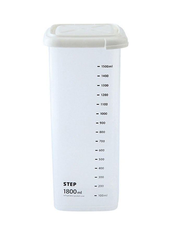 NIBEMINENT Plastic Sealed Grains Storage Box with Scale White 