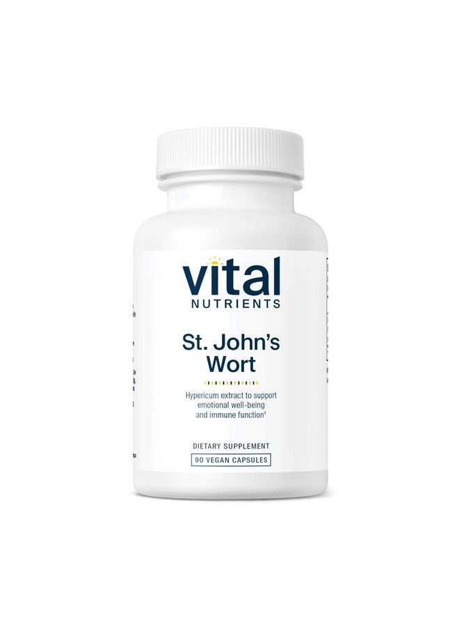 Vital Nutrients St John's Wort 600mg | Vegan St John's Wort Supplement to Promote Overall Well-Being, Healthy Outlook* | Potent 3% Hypericin| Gluten, Dairy, Soy Free | Non-GMO | 90 Capsules - Image 1