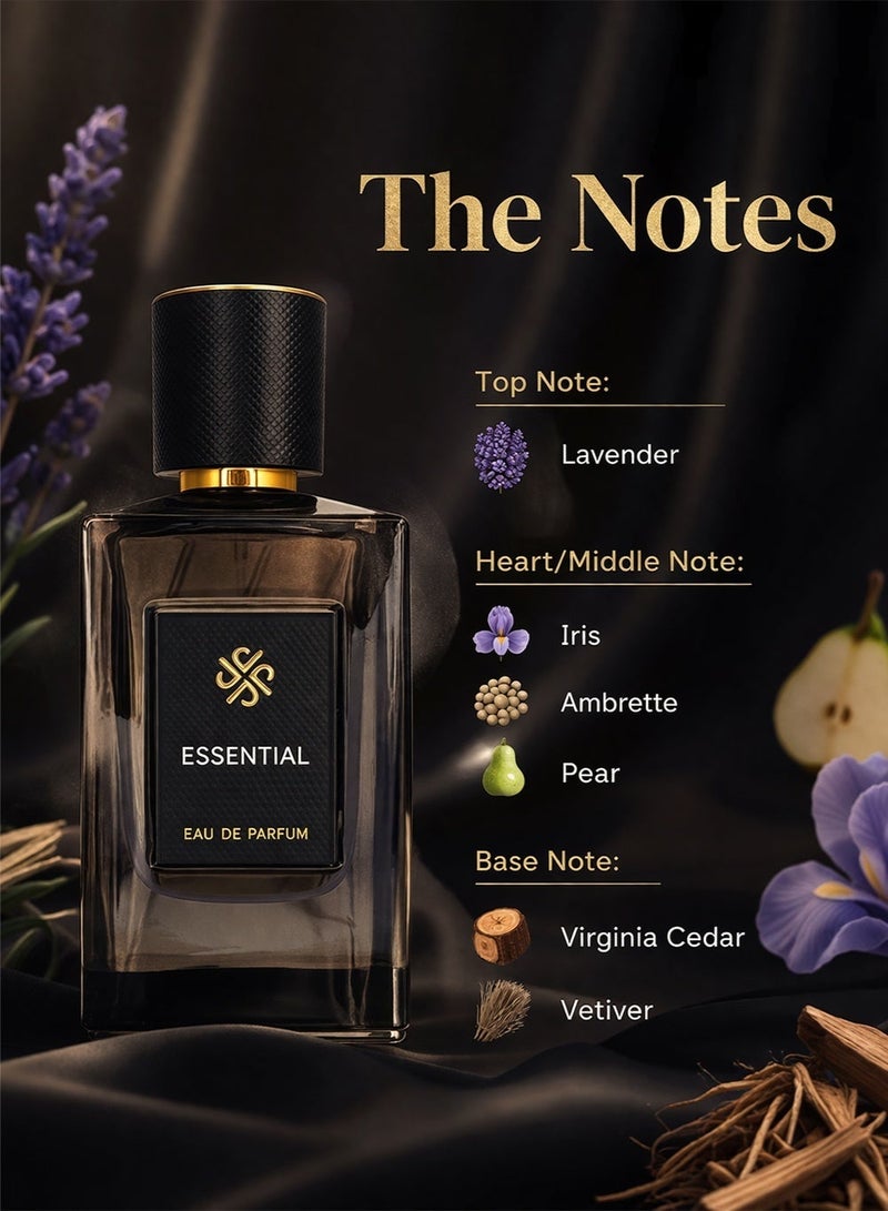 ديفينا عطر إسينشال فاخر للجنسين، ١٠٠ مل، أو دو برفيوم | عطر يدوم طويلًا للرجال والنساء | عطر للرجال والنساء بنفحات خشبية وزهرية - Image 2