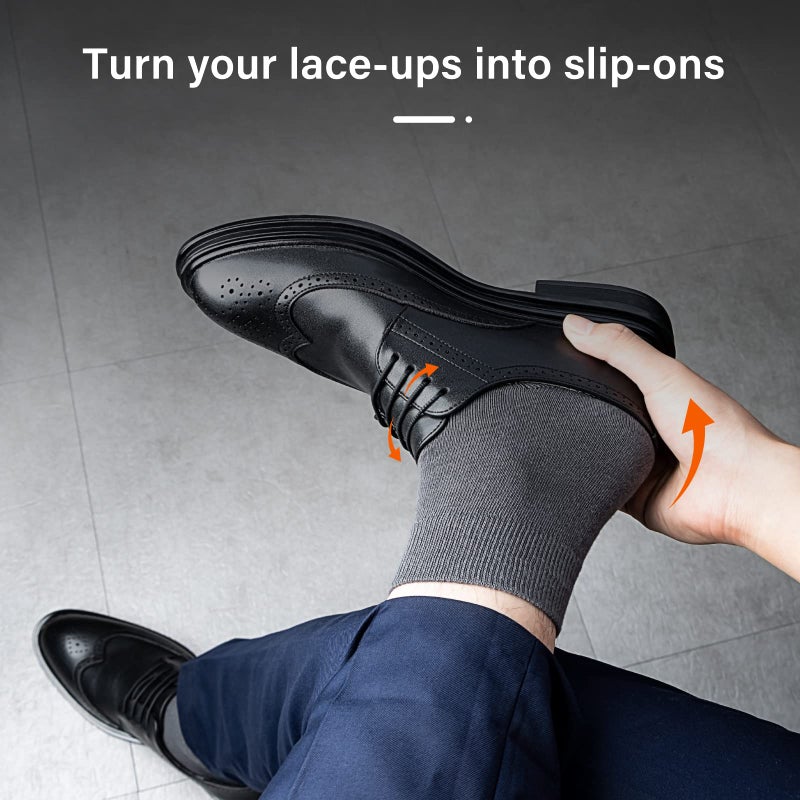 INMAKER No Tie Dress Shoe Laces for Men, Waxed Thin Oxford Round Shoelaces - Image 3