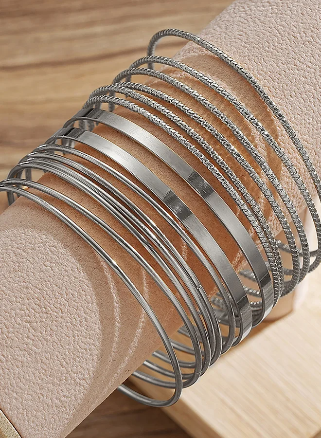 تايك تو Set of 14 - Textured Bangles