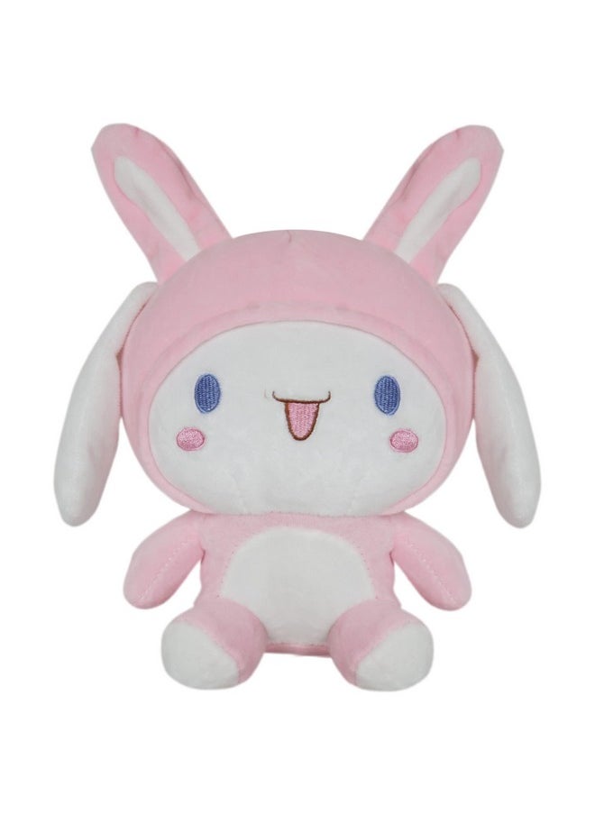 ERRECOM Ultra Super Soft Toy Spandex Fabric Embroidery Eyes Washable Stuffed Plush Cute Toy for Kids Babies Toddlers and Infant (28CM, Rabbit (Pink and White)  - Image 1