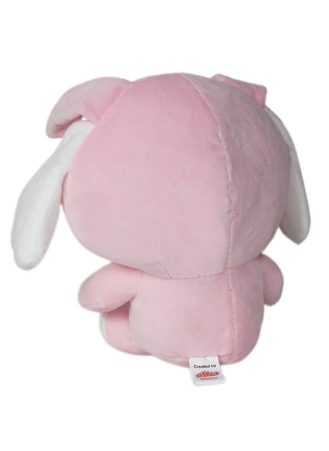 ERRECOM Ultra Super Soft Toy Spandex Fabric Embroidery Eyes Washable Stuffed Plush Cute Toy for Kids Babies Toddlers and Infant (28CM, Rabbit (Pink and White)  - Image 5