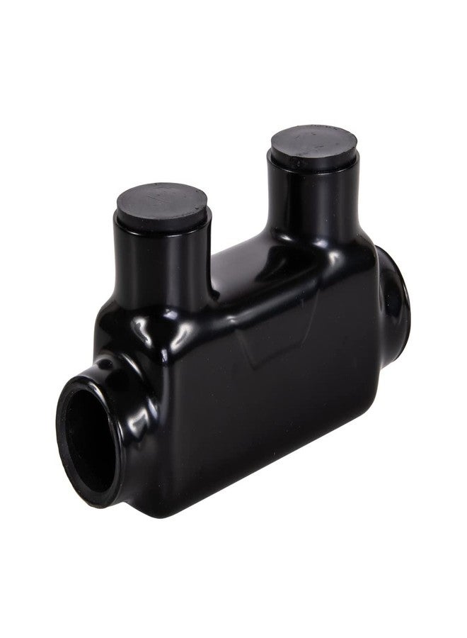 موصل توصيل داخلي معزول Polaris Black ISR-500B من NSI Industries - منفذان لمجموعة أسلاك 500 MCM-4 AWG - مواقع جافة - تصنيف مزدوج للنحاس و/أو الألومنيوم - مقاس سداسي 5/16 بوصة