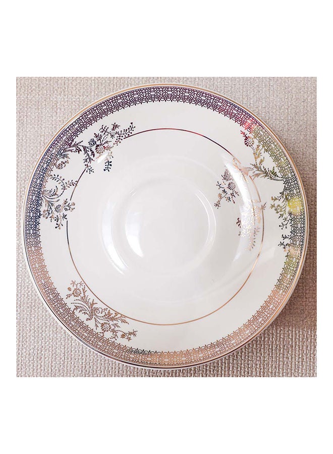 DANUBE HOME Erika 32 Piece New Bone China Dinner Set Serve 6 New Bone China Modern Houseware Dinner Set L 37.5x27.5 X H 28.5cm Gold - Image 5